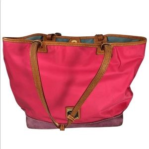 Pink Canvas and suede Tote